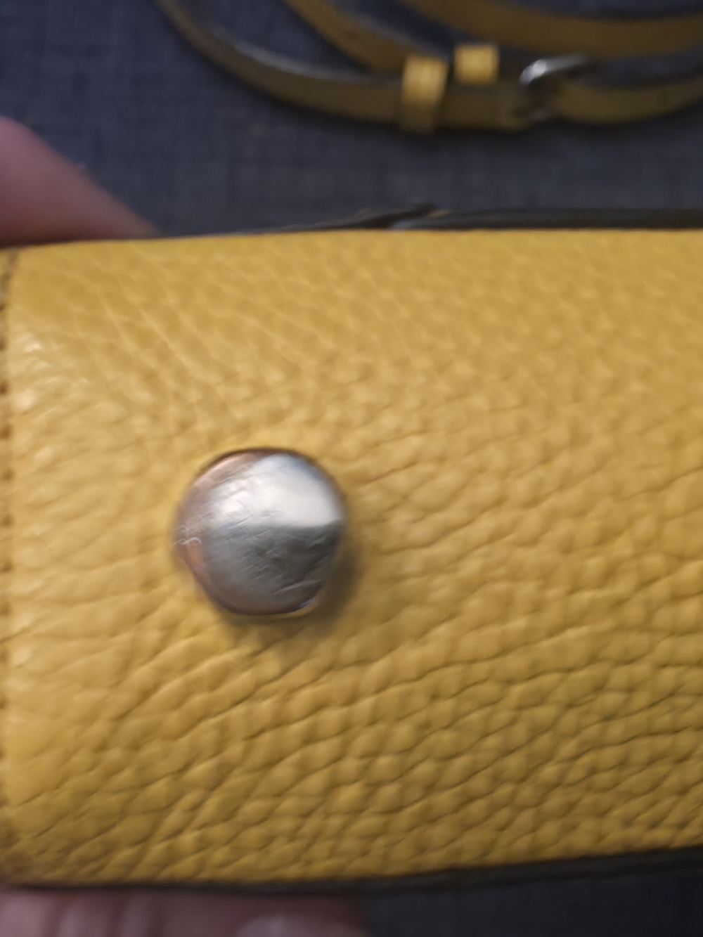 Rebecca Minkoff Regan Crossbody Purse Dandelion Yellow Pebbled Leather Mint! - Picture 10 of 13